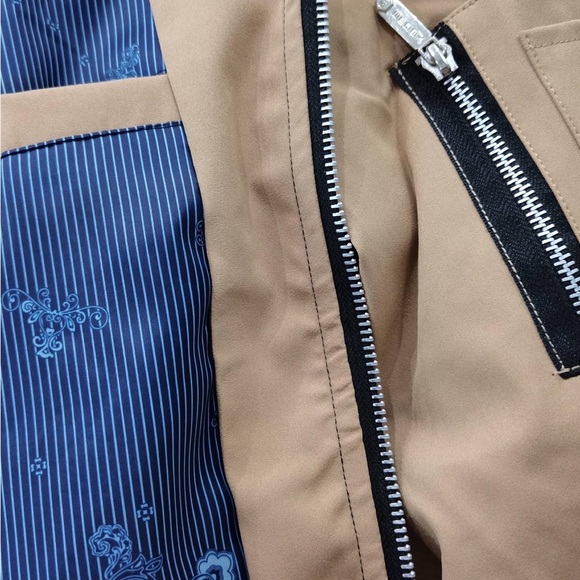 New Men's Bomber Zipper Jacket Male Casual StreetwearSlim Fit Pilot - Picture 3 of 5